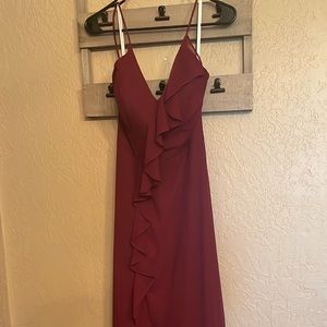 Burgundy bridesmaid dress